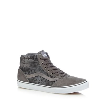 Grey suede 'Milton' high top trainers